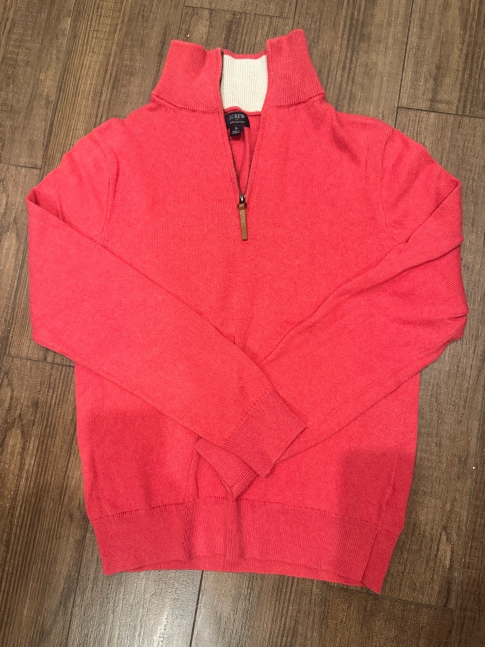 J. Crew Men’s Red half  Zip-Neck Sweater